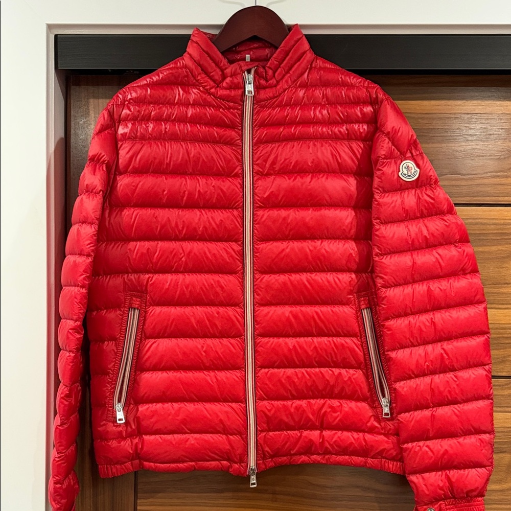 Moncler Bold Red Puffer Jacket